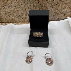 Multi Sapphire Ring and Earring Set. 925 Silver. Ring size 7. Set Ross Simons